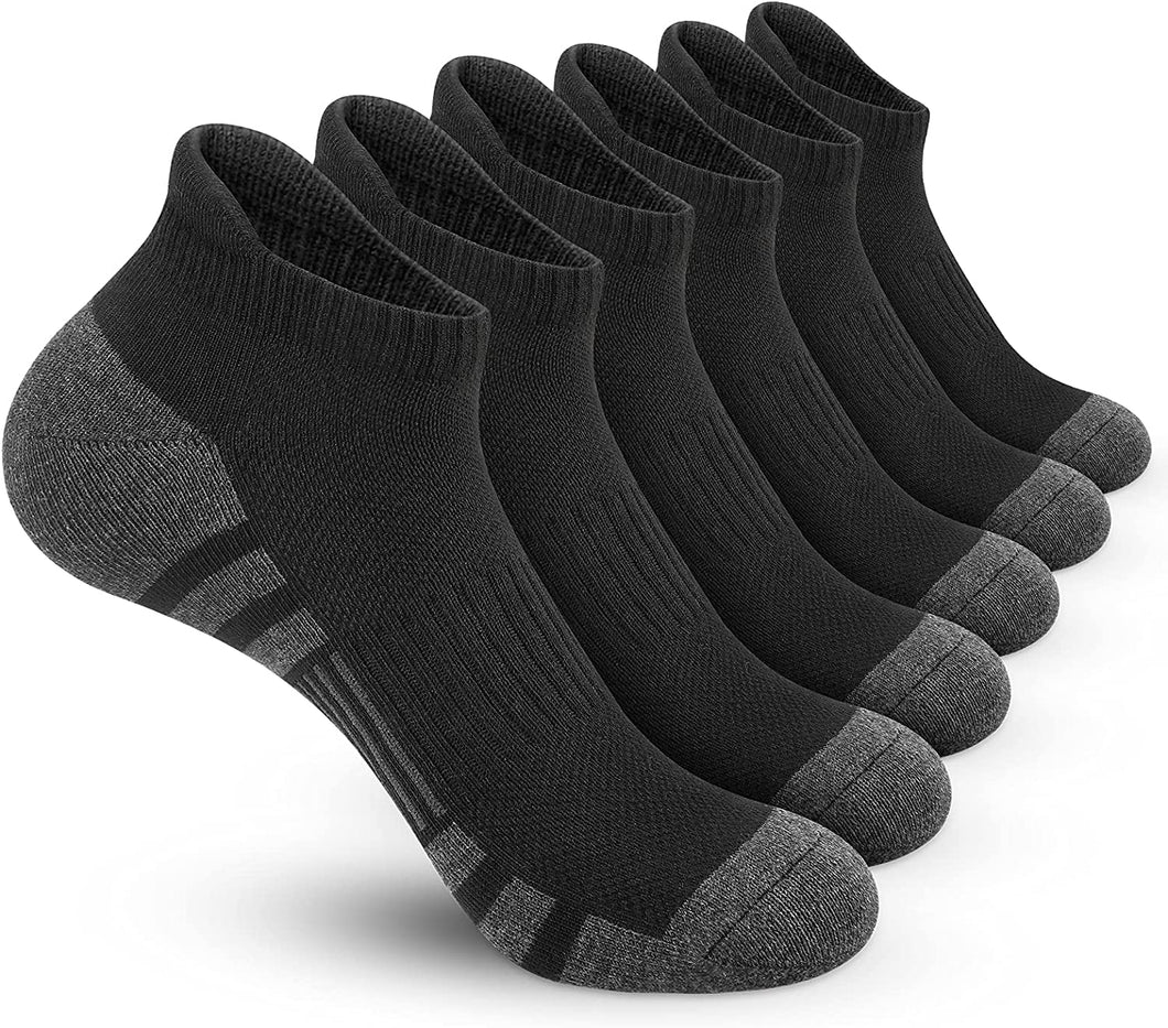 Felicigeely Ankle Athletic Running Socks Low Cut Sports Socks Breathable Cushioned Tab Socks for Men Women 6 Pairs