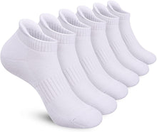 将图片加载到图库查看器，Felicigeely Ankle Athletic Running Socks Low Cut Sports Socks Breathable Cushioned Tab Socks for Men Women 6 Pairs
