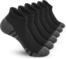 将图片加载到图库查看器，Felicigeely Ankle Athletic Running Socks Low Cut Sports Socks Breathable Cushioned Tab Socks for Men Women 6 Pairs
