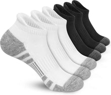 将图片加载到图库查看器，Felicigeely Ankle Athletic Running Socks Low Cut Sports Socks Breathable Cushioned Tab Socks for Men Women 6 Pairs
