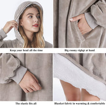 将图片加载到图库查看器，Felicigeely Blanket Sweatshirt,Oversized Fleecehug Hoodie Wearable Blanket,Soft Warm Comfortable Giant Front Pocket for Adults Men Women Teens Friends
