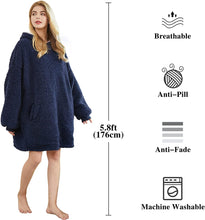 将图片加载到图库查看器，Felicigeely Blanket Sweatshirt,Oversized Fleecehug Hoodie Wearable Blanket,Soft Warm Comfortable Giant Front Pocket for Adults Men Women Teens Friends
