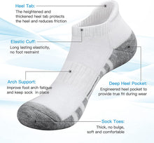 将图片加载到图库查看器，Felicigeely Ankle Athletic Running Socks Low Cut Sports Socks Breathable Cushioned Tab Socks for Men Women 6 Pairs
