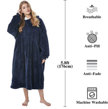 将图片加载到图库查看器，Felicigeely Blanket Sweatshirt,Oversized Fleecehug Hoodie Wearable Blanket,Soft Warm Comfortable Giant Front Pocket for Adults Men Women Teens Friends
