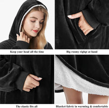 将图片加载到图库查看器，Felicigeely Blanket Sweatshirt,Oversized Fleecehug Hoodie Wearable Blanket,Soft Warm Comfortable Giant Front Pocket for Adults Men Women Teens Friends
