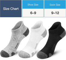 将图片加载到图库查看器，Ankle Athletic Running Socks Cushioned Breathable Low Cut Sports Socks with Tab Arch Support for Men Women (6Pairs)
