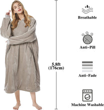 将图片加载到图库查看器，Felicigeely Blanket Sweatshirt,Oversized Fleecehug Hoodie Wearable Blanket,Soft Warm Comfortable Giant Front Pocket for Adults Men Women Teens Friends
