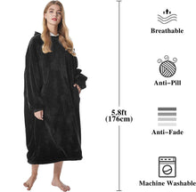 将图片加载到图库查看器，Felicigeely Blanket Sweatshirt,Oversized Fleecehug Hoodie Wearable Blanket,Soft Warm Comfortable Giant Front Pocket for Adults Men Women Teens Friends
