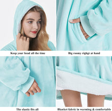 将图片加载到图库查看器，Felicigeely Blanket Sweatshirt,Oversized Fleecehug Hoodie Wearable Blanket,Soft Warm Comfortable Giant Front Pocket for Adults Men Women Teens Friends
