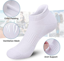 将图片加载到图库查看器，Felicigeely Ankle Athletic Running Socks Low Cut Sports Socks Breathable Cushioned Tab Socks for Men Women 6 Pairs
