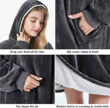 将图片加载到图库查看器，Felicigeely Blanket Sweatshirt,Oversized Fleecehug Hoodie Wearable Blanket,Soft Warm Comfortable Giant Front Pocket for Adults Men Women Teens Friends
