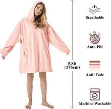 将图片加载到图库查看器，Felicigeely Blanket Sweatshirt,Oversized Fleecehug Hoodie Wearable Blanket,Soft Warm Comfortable Giant Front Pocket for Adults Men Women Teens Friends
