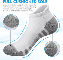 将图片加载到图库查看器，Felicigeely Ankle Athletic Running Socks Low Cut Sports Socks Breathable Cushioned Tab Socks for Men Women 6 Pairs
