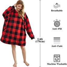 将图片加载到图库查看器，Felicigeely Blanket Sweatshirt,Oversized Fleecehug Hoodie Wearable Blanket,Soft Warm Comfortable Giant Front Pocket for Adults Men Women Teens Friends
