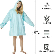 将图片加载到图库查看器，Felicigeely Blanket Sweatshirt,Oversized Fleecehug Hoodie Wearable Blanket,Soft Warm Comfortable Giant Front Pocket for Adults Men Women Teens Friends
