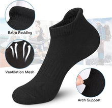 将图片加载到图库查看器，Felicigeely Ankle Athletic Running Socks Low Cut Sports Socks Breathable Cushioned Tab Socks for Men Women 6 Pairs
