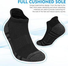 将图片加载到图库查看器，Felicigeely Ankle Athletic Running Socks Low Cut Sports Socks Breathable Cushioned Tab Socks for Men Women 6 Pairs
