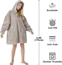 将图片加载到图库查看器，Felicigeely Blanket Sweatshirt,Oversized Fleecehug Hoodie Wearable Blanket,Soft Warm Comfortable Giant Front Pocket for Adults Men Women Teens Friends
