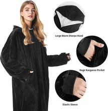 将图片加载到图库查看器，Felicigeely Blanket Sweatshirt,Oversized Fleecehug Hoodie Wearable Blanket,Soft Warm Comfortable Giant Front Pocket for Adults Men Women Teens Friends
