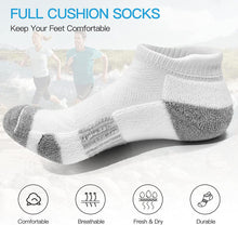 将图片加载到图库查看器，Ankle Athletic Running Socks Cushioned Breathable Low Cut Sports Socks with Tab Arch Support for Men Women (6Pairs)
