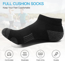 将图片加载到图库查看器，Ankle Athletic Running Socks Cushioned Breathable Low Cut Sports Socks with Tab Arch Support for Men Women (6Pairs)
