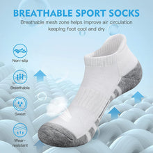 将图片加载到图库查看器，Felicigeely Ankle Athletic Running Socks Low Cut Sports Socks Breathable Cushioned Tab Socks for Men Women 6 Pairs
