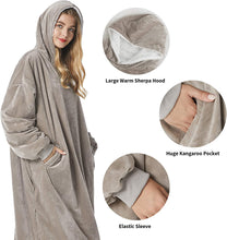 将图片加载到图库查看器，Felicigeely Blanket Sweatshirt,Oversized Fleecehug Hoodie Wearable Blanket,Soft Warm Comfortable Giant Front Pocket for Adults Men Women Teens Friends
