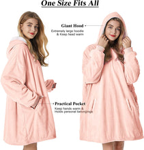 将图片加载到图库查看器，Felicigeely Blanket Sweatshirt,Oversized Fleecehug Hoodie Wearable Blanket,Soft Warm Comfortable Giant Front Pocket for Adults Men Women Teens Friends
