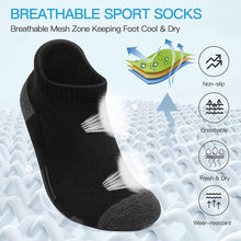 将图片加载到图库查看器，Ankle Athletic Running Socks Cushioned Breathable Low Cut Sports Socks with Tab Arch Support for Men Women (6Pairs)
