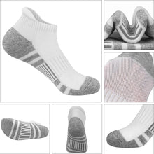 将图片加载到图库查看器，Felicigeely Ankle Athletic Running Socks Low Cut Sports Socks Breathable Cushioned Tab Socks for Men Women 6 Pairs
