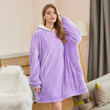 将图片加载到图库查看器，Felicigeely Blanket Sweatshirt,Oversized Fleecehug Hoodie Wearable Blanket,Soft Warm Comfortable Giant Front Pocket for Adults Men Women Teens Friends
