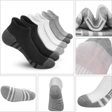 将图片加载到图库查看器，Felicigeely Ankle Athletic Running Socks Low Cut Sports Socks Breathable Cushioned Tab Socks for Men Women 6 Pairs
