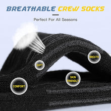 将图片加载到图库查看器，Athletic Socks, Cushioned Running Socks Performance Breathable Crew Socks Wicking Outdoor Sports Socks for Men Women(6 Pairs)
