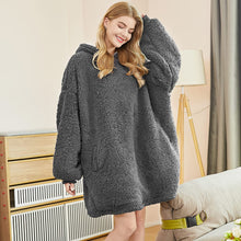 将图片加载到图库查看器，Felicigeely Blanket Sweatshirt,Oversized Fleecehug Hoodie Wearable Blanket,Soft Warm Comfortable Giant Front Pocket for Adults Men Women Teens Friends
