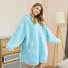 将图片加载到图库查看器，Felicigeely Blanket Sweatshirt,Oversized Fleecehug Hoodie Wearable Blanket,Soft Warm Comfortable Giant Front Pocket for Adults Men Women Teens Friends
