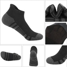 将图片加载到图库查看器，Felicigeely Ankle Athletic Running Socks Low Cut Sports Socks Breathable Cushioned Tab Socks for Men Women 6 Pairs
