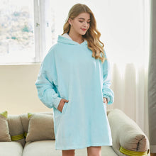 将图片加载到图库查看器，Felicigeely Blanket Sweatshirt,Oversized Fleecehug Hoodie Wearable Blanket,Soft Warm Comfortable Giant Front Pocket for Adults Men Women Teens Friends
