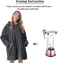 将图片加载到图库查看器，Felicigeely Blanket Sweatshirt,Oversized Fleecehug Hoodie Wearable Blanket,Soft Warm Comfortable Giant Front Pocket for Adults Men Women Teens Friends
