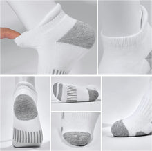 将图片加载到图库查看器，Ankle Athletic Running Socks Cushioned Breathable Low Cut Sports Socks with Tab Arch Support for Men Women (6Pairs)
